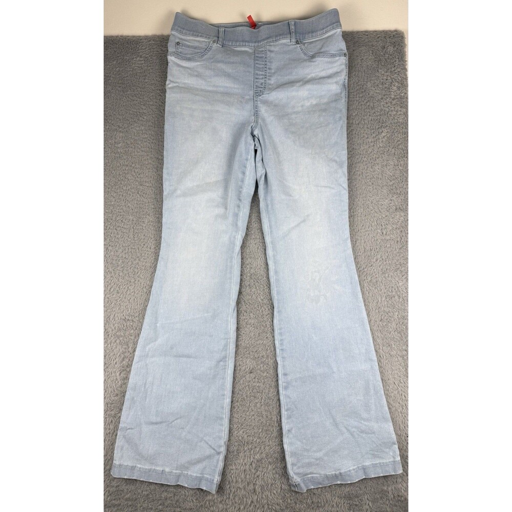 SPANX Women’s Pull On Flare Jeans Retro Light Wash Stretch Denim XL 16-18